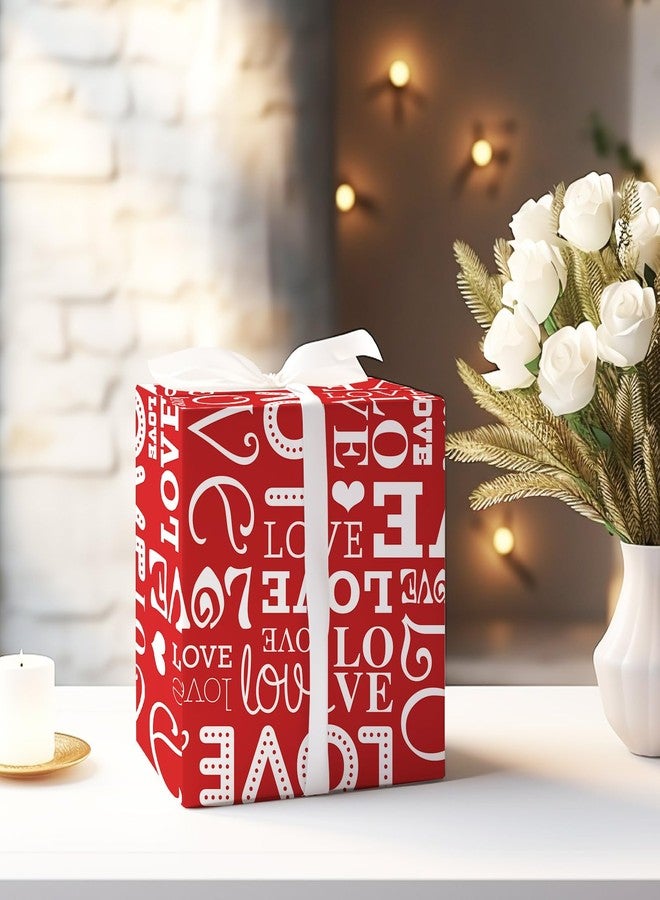 Whaline 12 Sheet Valentine's Day Wrapping Paper Heart Love Plaid Gift Wrap Paper Bulk Folded Flat Black Red Craft Paper for DIY Crafts Wedding Anniversary Party Gift Packing Supplies, 19.7 x 27.6 Inch - Image 5